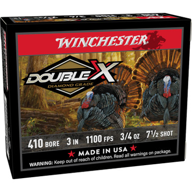Shop WINCHESTER AMMO Double X Diamond Grade 410Ga 3/4oz 3in #7.5  10rd Box Shotshells (STH4137). Buy best Shotgun Shells from gritrsports.com | Reviews and Shipping options available