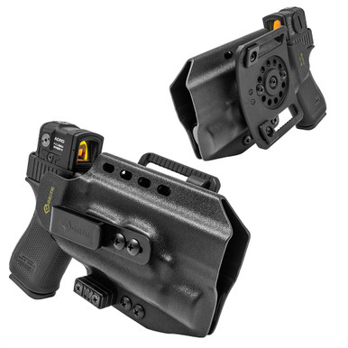 Shop GRITR OMNI IWB/OWB Ambidextrous Kydex Holster Fits Glock Models w/ TLR-1. Buy best Holsters OMNI from gritrsports.com | Reviews and Shipping options available