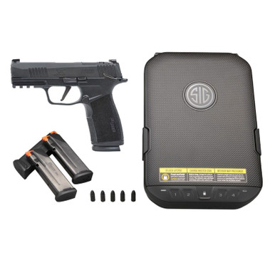 Shop SIG SAUER P365-XMacro Kit w/ P365-XMacro 9mm 3.7in 3x 17rd Mags Pistol, Vaultek, 5 Dummy Rounds (365XCA-9-MS-VKIT). Buy best Pistols from gritrsports.com | Reviews and Shipping options available