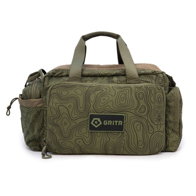 Shop GRITR Tactical Range Bag for Handguns & Ammo, Green Topography. Buy best Bags from gritrsports.com | Reviews and Shipping options available