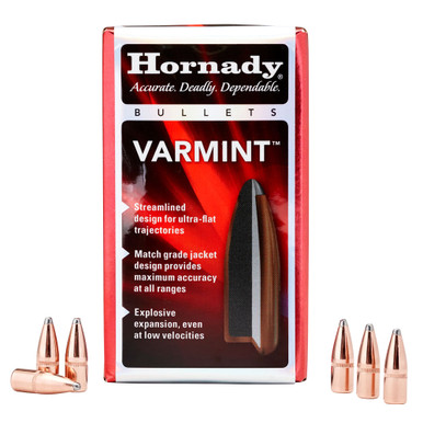 HORNADY Varmint 22 Cal 60Gr Soft Point Rifle Bullets 2270