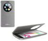 LG QuickCircle Case Flip Cover Wallet for LG G4 Stylus Smartphone - Silver