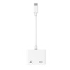 InventCase USB Type C Adapter to 3.5mm Digital Audio Jack and USB Type C Charging Port / Dual Charging for Smartphones & Tablets - White