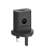 Official Motorola TurboPower SC-53 UK 3 Pin Mains Charger with USB-C to USB-A Data Cable SKN6473A - Black