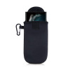 InventCase Neoprene Pouch Case Cover with Carabiner for Samsung Galaxy S22 Ultra - Black