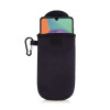 InventCase Neoprene Pouch Case Cover with Carabiner for Samsung Galaxy M22 - Black