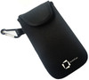 InventCase Neoprene Pouch Case Cover with Carabiner for Samsung Galaxy M22 - Black