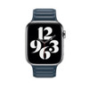 Official Apple Watch Leather Link Strap 42mm 44mm 45mm 49mm (S/M) - Baltic Blue - No retail package