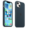 Official Apple iPhone 13 Silicone Case with MagSafe – Abyss Blue - Open Retail Box