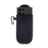 InventCase Neoprene Pouch Case Cover with Carabiner for Samsung Galaxy S23 / S23 Plus / S23 Ultra - Black