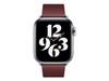 Official Apple Watch Modern Buckle Leather Strap 38mm 40mm 41mm - Garnet Red - Medium - Open Retail Box