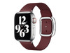 Official Apple Watch Modern Buckle Leather Strap 38mm 40mm 41mm - Garnet Red - Medium - Open Retail Box