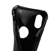 InventCase Premium Carbon Fibre Brushed TPU Gel Case Cover Skin for the Apple iPhone X (5.8 inch) - Black