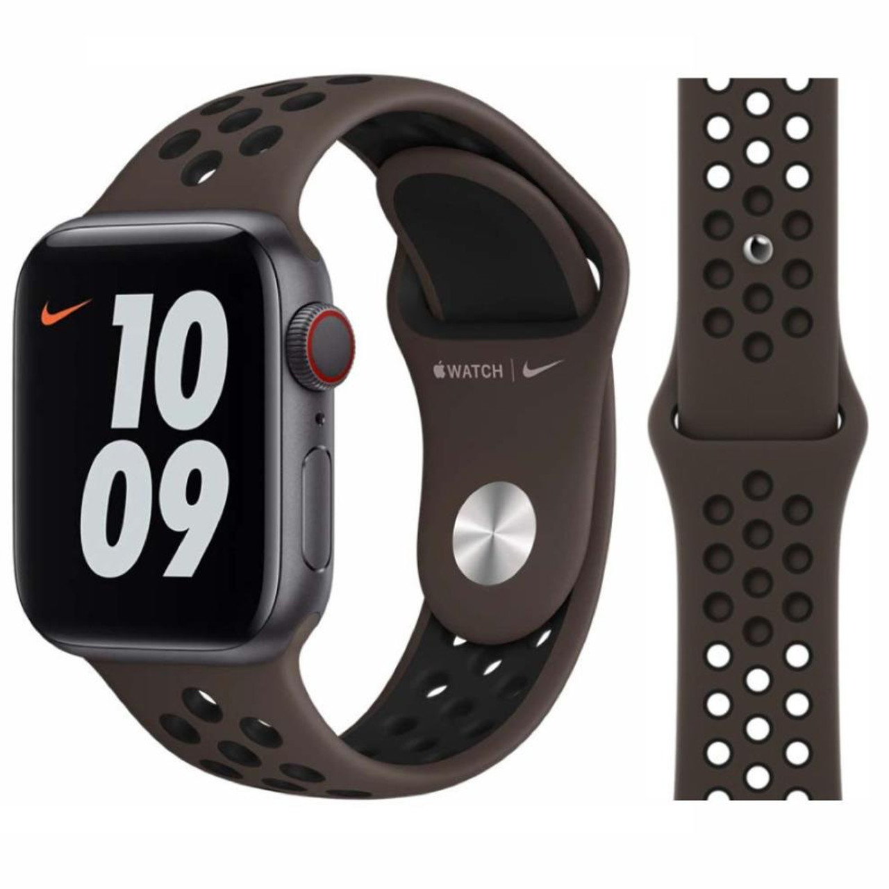 Official Apple Watch Nike Sport Band Strap 42mm / 44mm / 45mm / 49mm -  Ironstone / Black