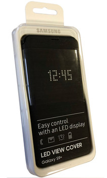 Official Original Genuine Samsung LED Notification Flip Cover Case for Samsung Galaxy S9+ (S9 Plus) - EF-NG965PBEGWW - Black