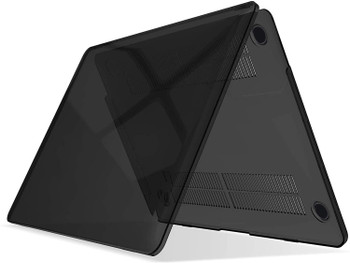InventCase Rigid Hard Case Cover for MacBook Pro 13" A1706 A1708 A1989 A2519 - Crystal Black