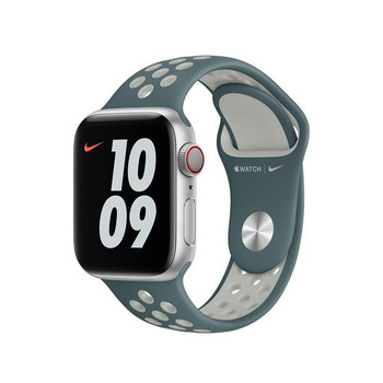 Official Apple Watch Nike Sport Band Strap 42mm / 44mm / 45mm / 49mm - Hasta / Light Silver