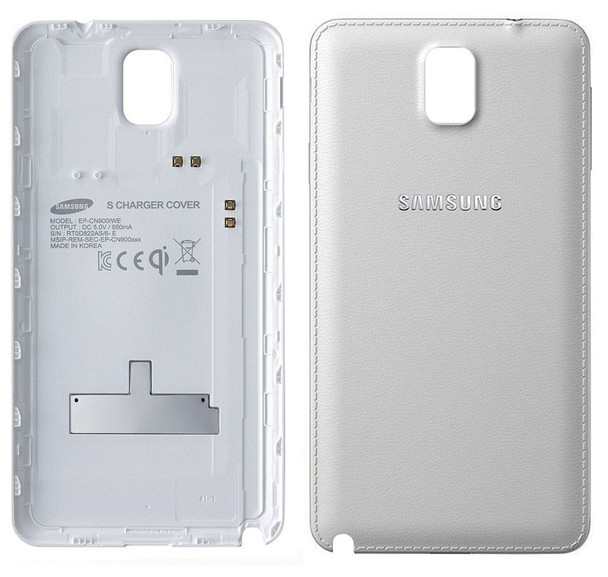 Official Genuine Original Samsung Wireless Charging Case Back Cover for Samsung Galaxy Note 3 - White - EP-CN900IWEGWW