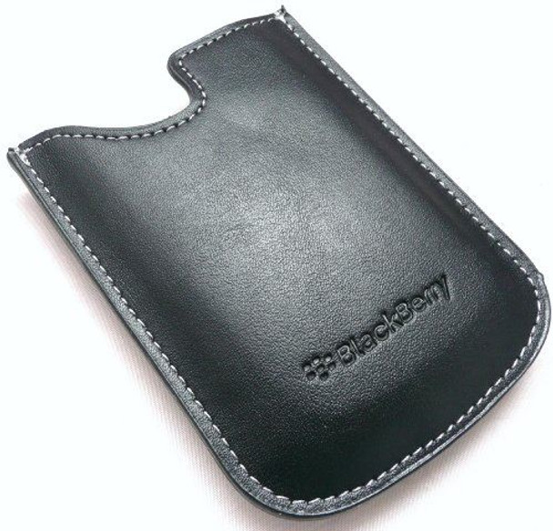 BlackBerry Black Leather Pocket Case Pouch - HDW-14090-002