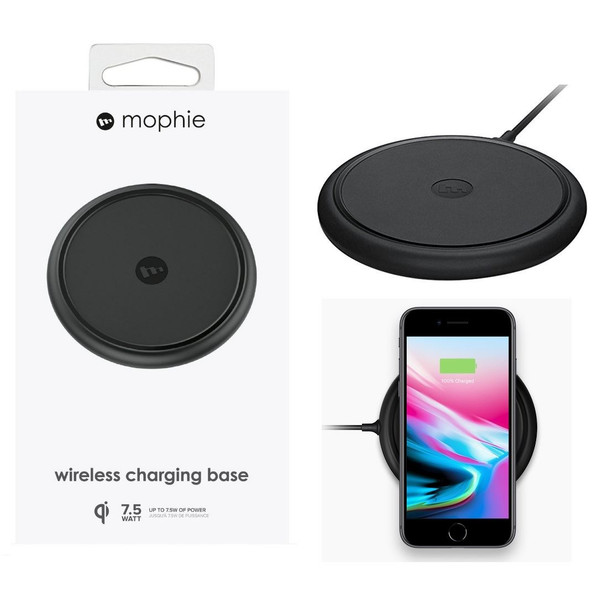 Mophie UK Wireless Charging Base Charger for iPhone 8/8 Plus/X - Black