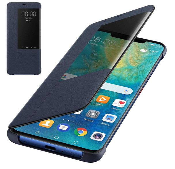 Official Huawei Mate 20 Pro Smart View Flip Cover - Blue - 51992624