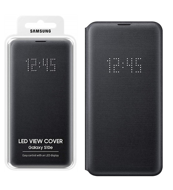 Official Original Genuine Samsung LED Notification Flip Cover Case for Samsung Galaxy S10e - Black