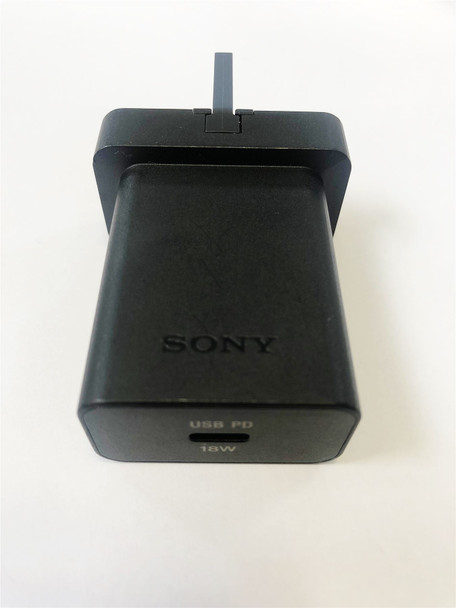 Genuine Official Sony UCH32 PD 18W UK 3 Pin Mains Power Charger Adapter Plug - Black