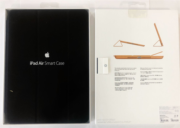 Official Apple iPad Air 1st Gen Smart Leather Flip Folio Case - Black - MF051FE/A