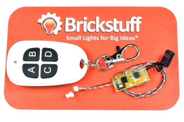 Brickstuff 4-Channel RF Remote Transmitter and Receiver - ACORN06RF