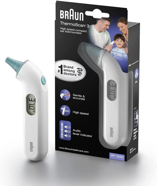 Braun Thermoscan 3 IRT 3030 High Speed Compact Digital Ear Thermometer