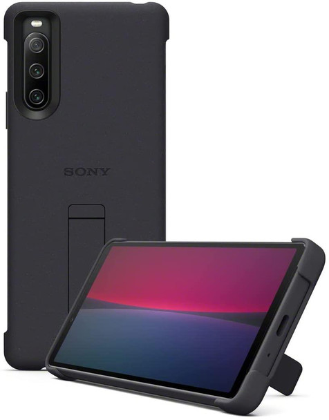 Official Sony Xperia 10 IV Style Cover with Stand Case - Black