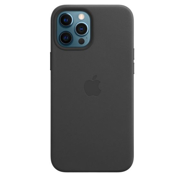 Official Apple Leather Case Cover for iPhone 12 Pro Max - Midnight Black