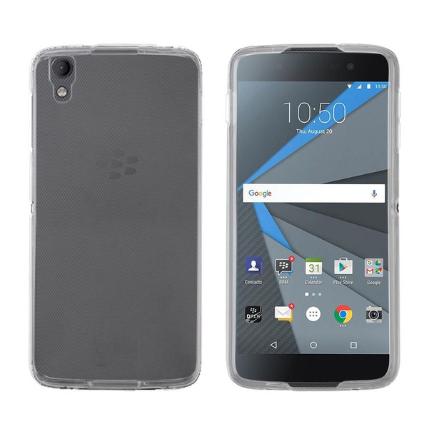 InventCase Premium TPU Gel Case Cover Skin for the BlackBerry DTEK50 2016 - 100% Transparent / Clear