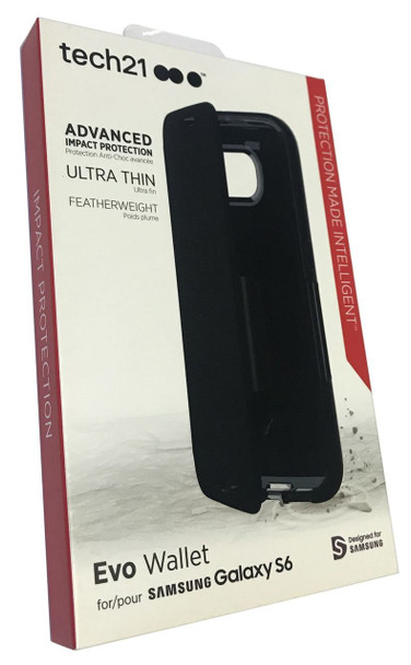 Genuine Official Tech21 Evo Wallet Case for Samsung Galaxy S6 - Black