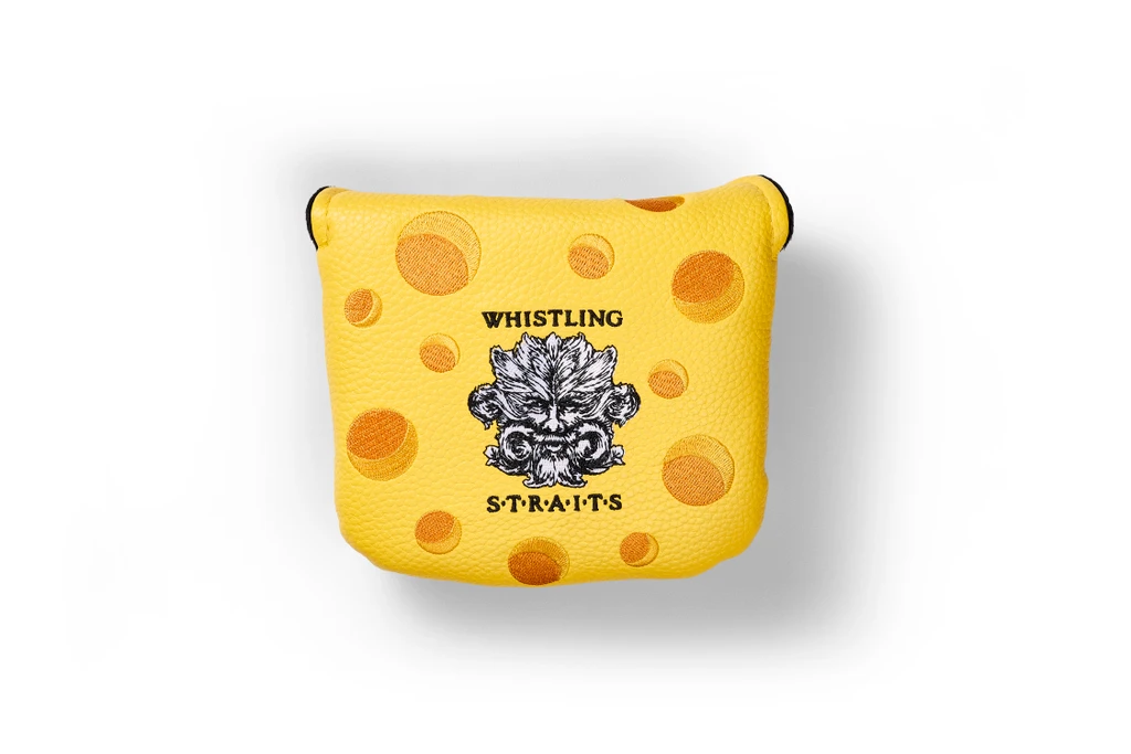 CHEESE MALLET PUTTER COVER. WHISTLING STRAITS®  LOGO EXCLUSIVELY. 