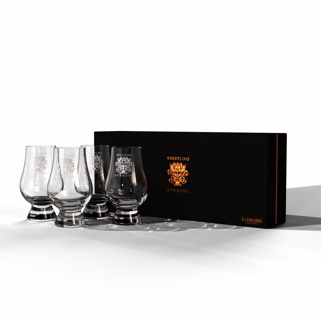 GLENCAIRN GLASS SET OF 4. WHISTLING STRAITS® LOGO EXCLUSIVELY