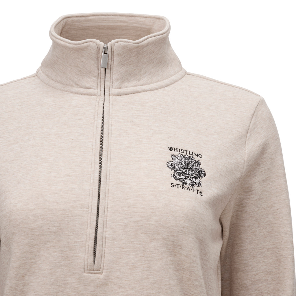 WOMEN'S TRAVISMATHEW CLOUD 1/2 ZIP . WHISTLING STRAITS® LOGO EXCLUSIVELY.