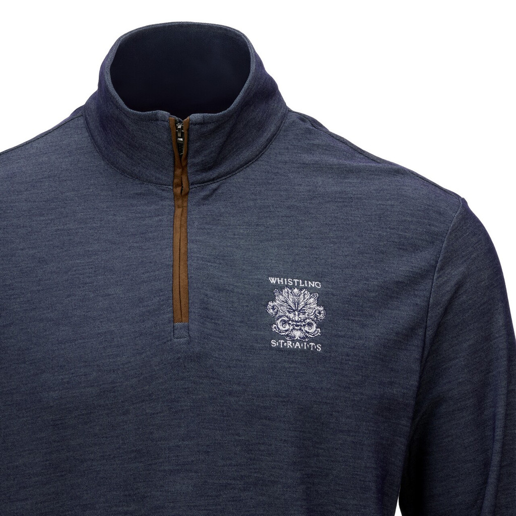 MEN'S RLX MESH KNIT 1/4 ZIP. WHISTLING STRAITS® LOGO EXCLUSIVELY.