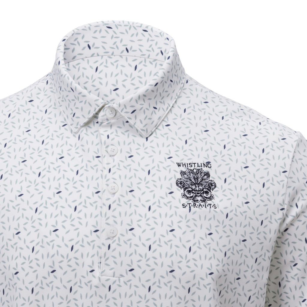 MEN'S ADIDAS ULTIMATE 365 SOFT PRINT POLO. WHISTLING STRAITS® LOGO EXCLUSIVELY.