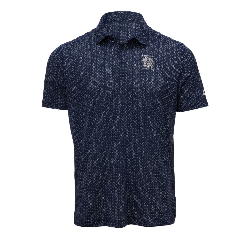 MEN'S ADIDAS ULTIMATE 365 MESH TANGO PRINT CLIMACOOL POLO. WHISTLING STRAITS® LOGO EXCLUSIVELY. 2 COLOR OPTIONS.