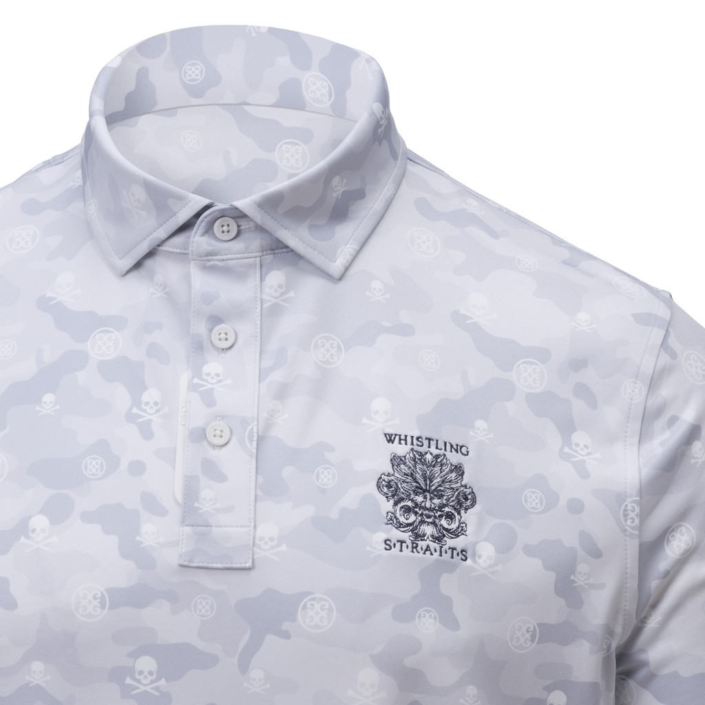 MEN'S G/FORE ICON CAMO TECH JERSEY POLO. WHISTLING STRAITS® LOGO EXCLUSIVELY. 2 COLOR OPTIONS.
