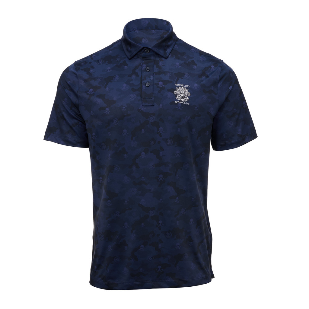 MEN'S G/FORE ICON CAMO TECH JERSEY POLO. WHISTLING STRAITS® LOGO EXCLUSIVELY. 2 COLOR OPTIONS.