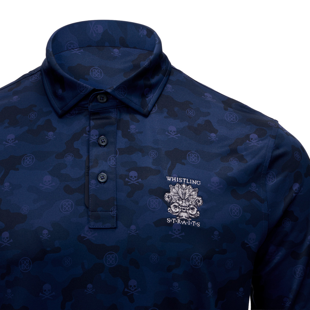 MEN'S G/FORE ICON CAMO TECH JERSEY POLO. WHISTLING STRAITS® LOGO EXCLUSIVELY. 2 COLOR OPTIONS.