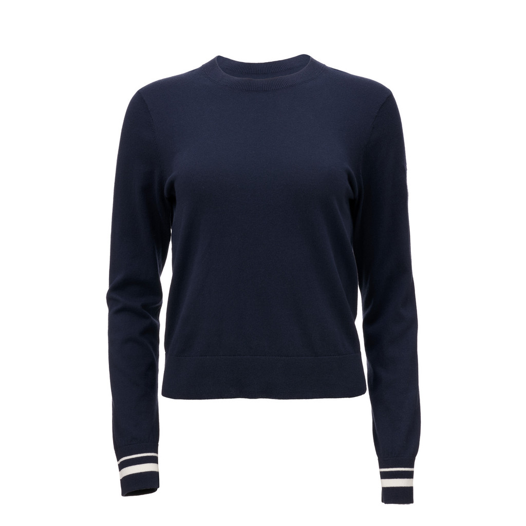 WOMEN'S G/FORE COOLING COTTON CREWNECK SWEATER. WHISTLING STRAITS® LOGO EXCLUSIVELY.