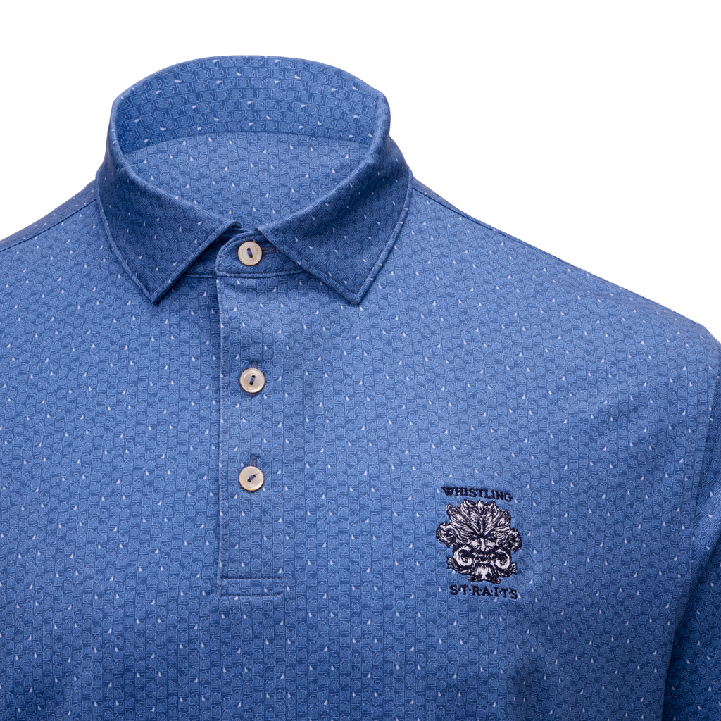 MEN'S PETER MILLAR NEGRONI PERFORMANCE JERSEY POLO. WHISTLING STRAITS® LOGO EXCLUSIVELY.