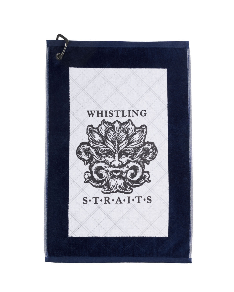 LARGE GOLF TOWEL. 3 COLOR OPTIONS. WHISTLING STRAITS® AND BLACKWOLF® RUN LOGO EXCLUSIVELY