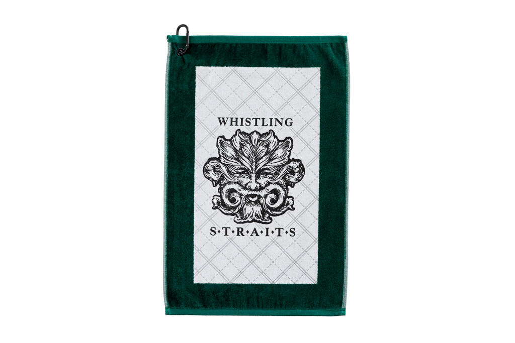 LARGE GOLF TOWEL. 3 COLOR OPTIONS. WHISTLING STRAITS® AND BLACKWOLF® RUN LOGO EXCLUSIVELY