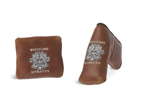 WINSTON LEATHER PUTTER COVER. WHISTLING STRAITS®  LOGO EXCLUSIVELY. 2 OPTIONS.