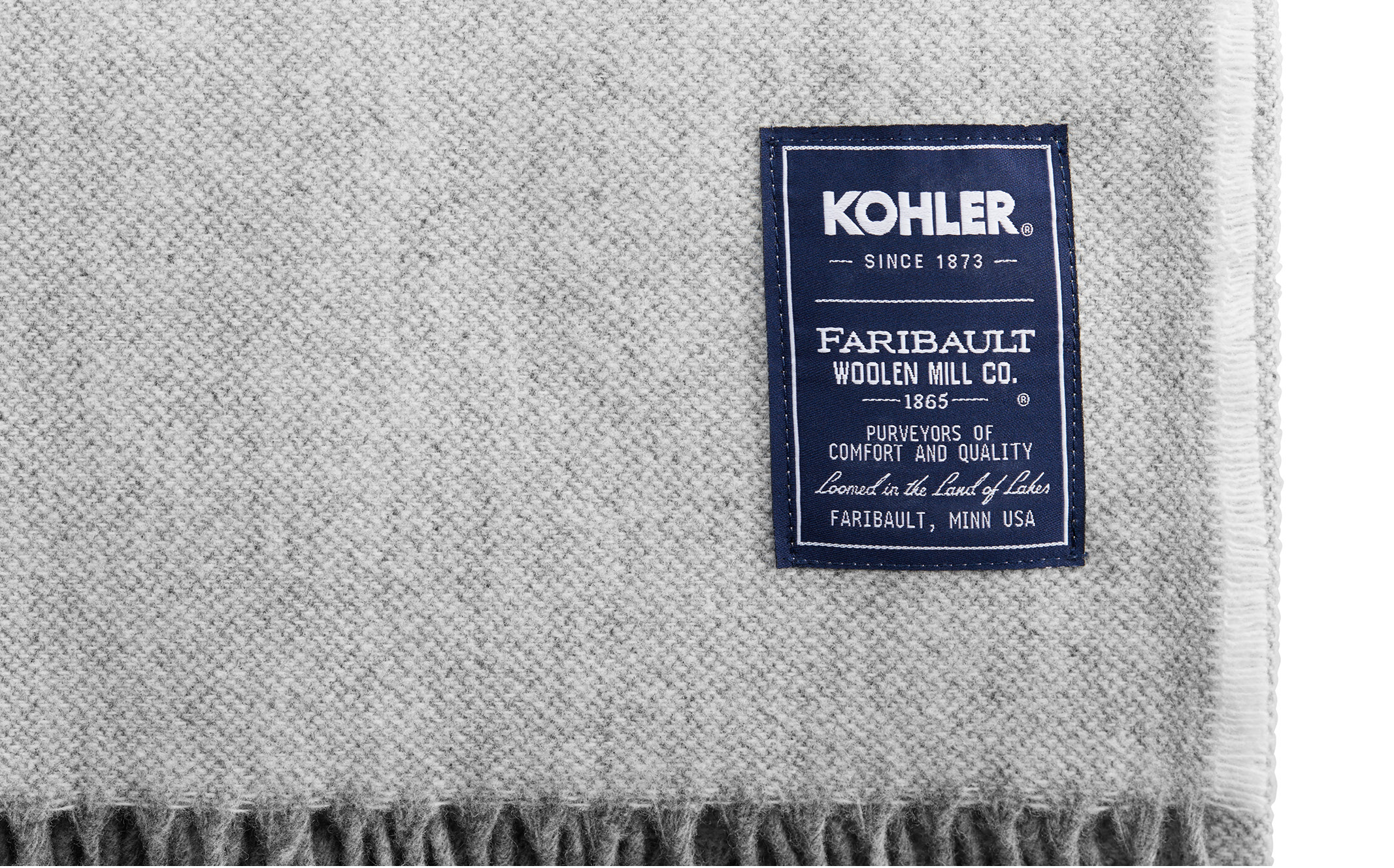 W' Wool Throw – Faribault Mill