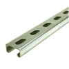 0.812" x 1.625" x 12 inches, Gold Galvanized Steel, Slotted Strut Channel, 12 ga.
